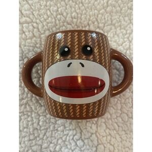 Galerie Brown Sock Monkey Double-handled Coffee Mug